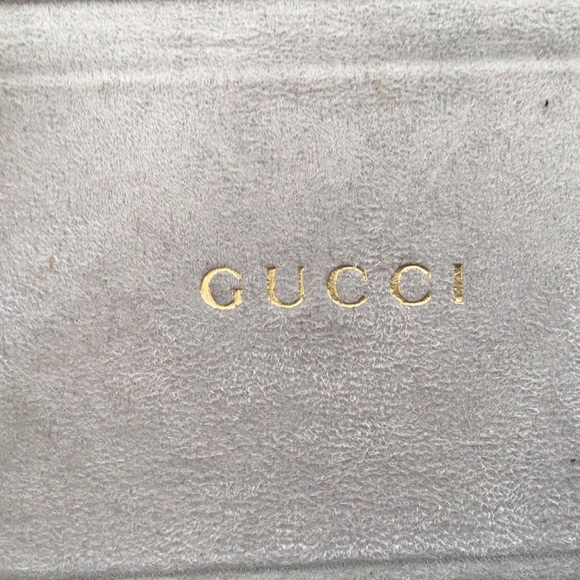 GUCCI BROWN MONOGRAM LEATHER GLASSES CASE - Picture 14 of 16